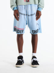 Paly Hollywood Distressed Graphic Sweat Shorts