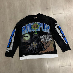 Rough Play Skull Shock Graphic Long Sleeve