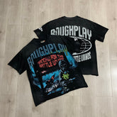 Rough Play Retro Illustration T-Shirt
