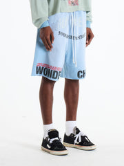Paly Hollywood Distressed Graphic Sweat Shorts