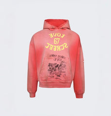 Paly Hollywood Acid Washed Portrait Pullover Hoodie