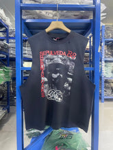 Paly Hollywood Graphic Print Vintage Washed Tank Top