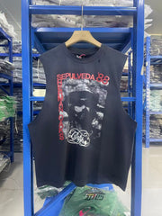 Paly Hollywood Graphic Print Vintage Washed Tank Top