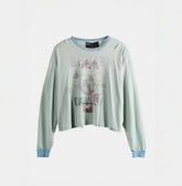 Paly Hollywood Distressed Washed Crewneck Sweatshirt