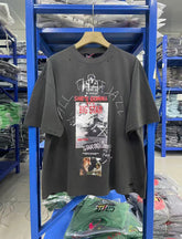 Paly Hollywood Distressed Photo Graphic Washed T-Shirt