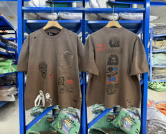 Paly Hollywood Vintage Wash Collage Graphic T-Shirt