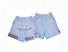 Paly Hollywood Distressed Graphic Sweat Shorts