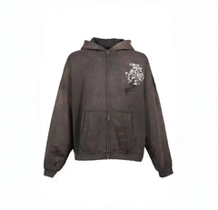 Paly Hollywood Distressed Washed Graphic Hoodie