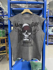 West Coast Choppers Skull Cross Cut-Off Vest