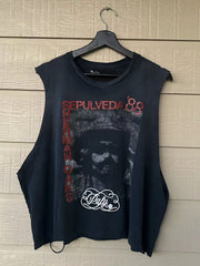 Paly Hollywood Graphic Print Vintage Washed Tank Top