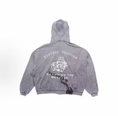 Paly Hollywood Distressed Washed Graphic Hoodie