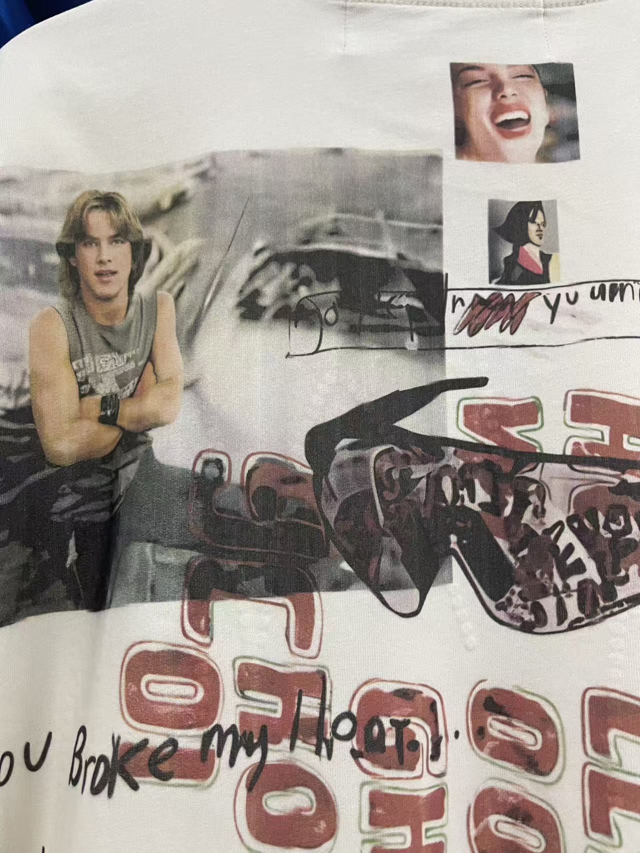 Paly Hollywood Doodle Collage Graphic T-Shirt