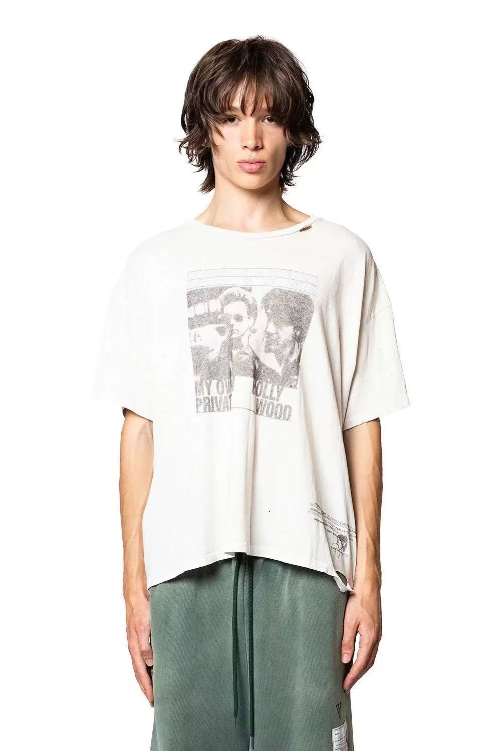 Paly Hollywood Distressed Hem Graphic T-Shirt