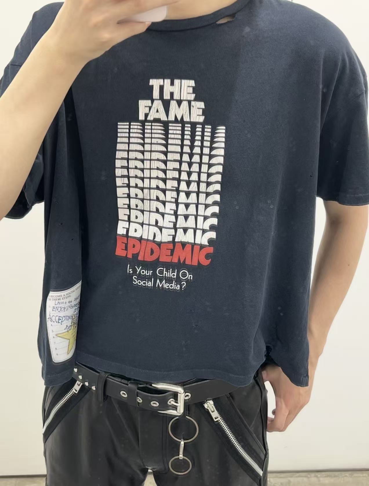 Paly Hollywood Graphic Print Washed T-Shirt
