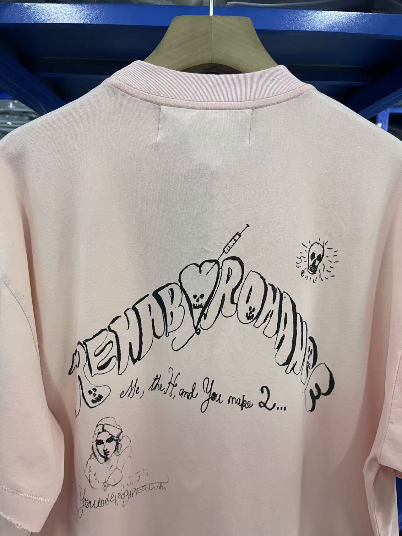 Paly Hollywood Distressed Washed Graphic T-Shirt