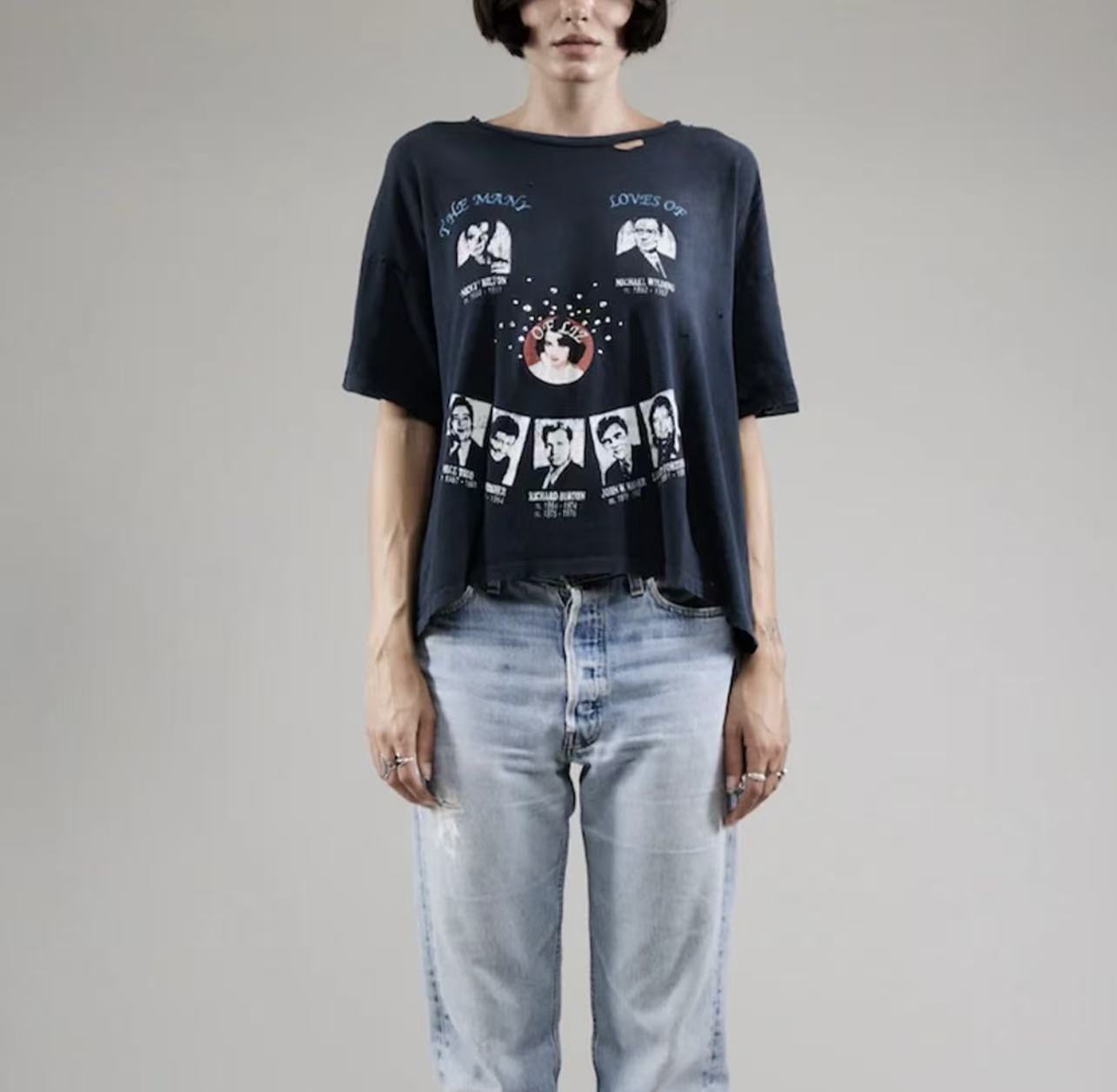 Paly Hollywood Graphic Print Washed T-Shirt