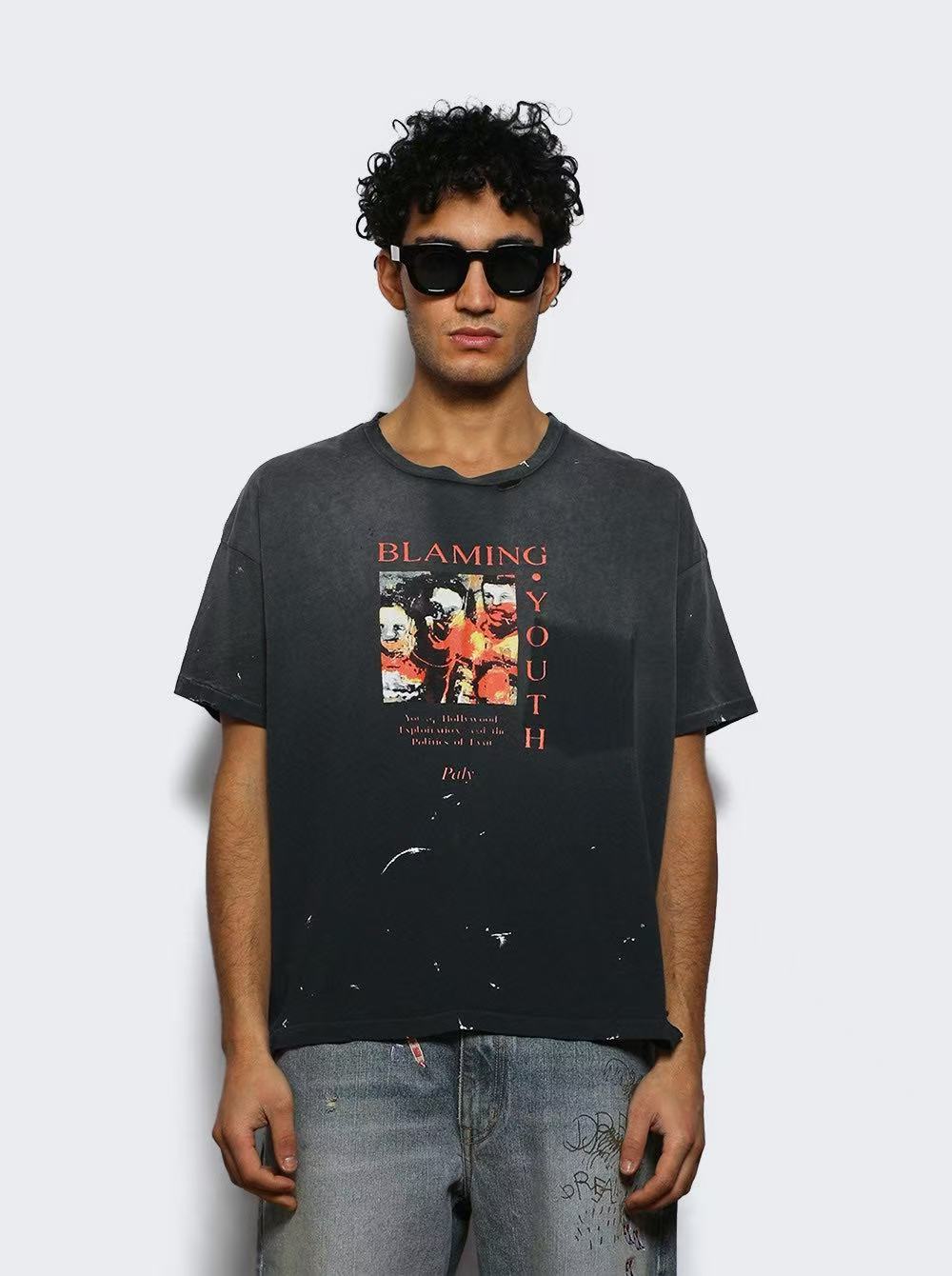Paly Hollywood Distressed Washed T-Shirt