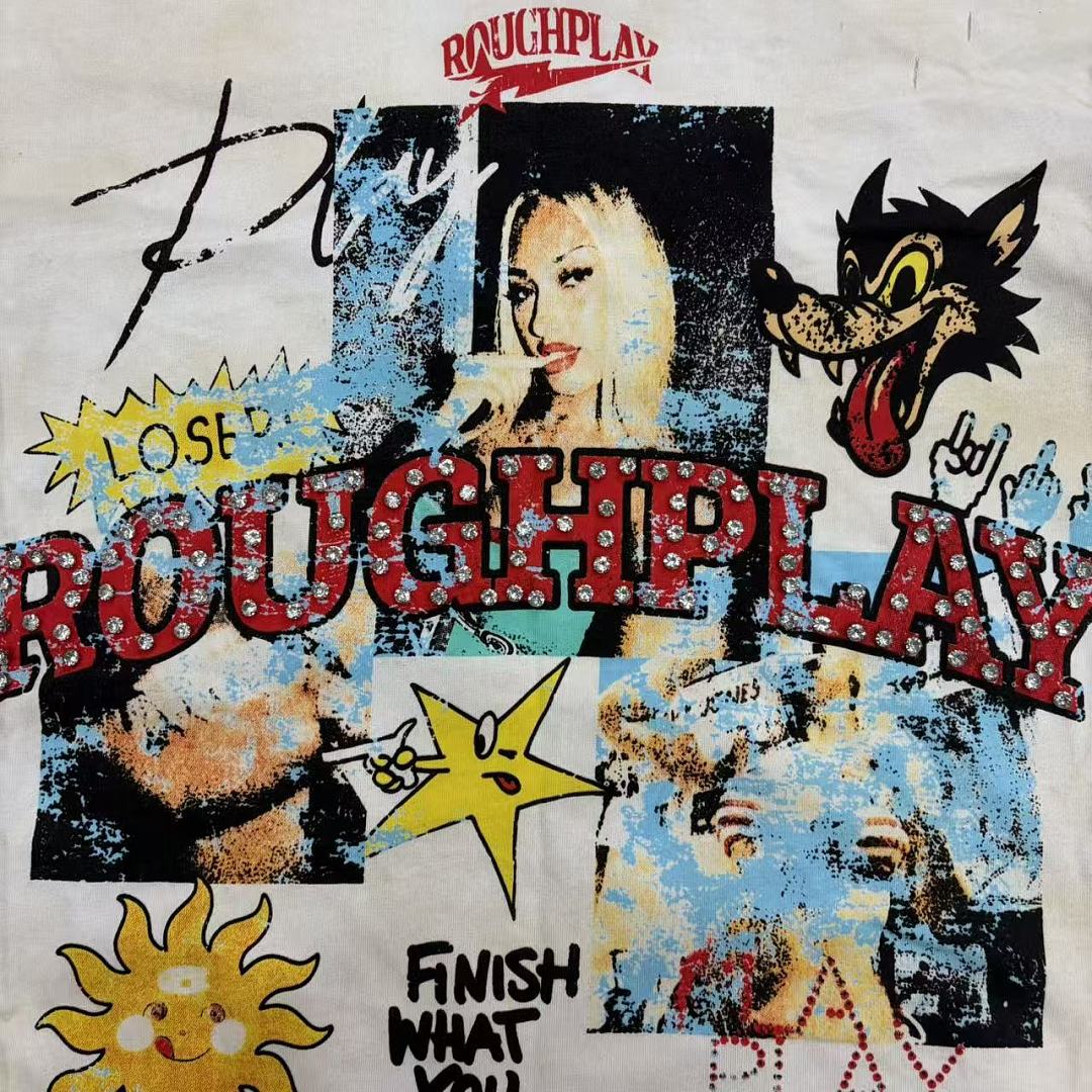 Rough Play Cartoon Graphic T-Shirt