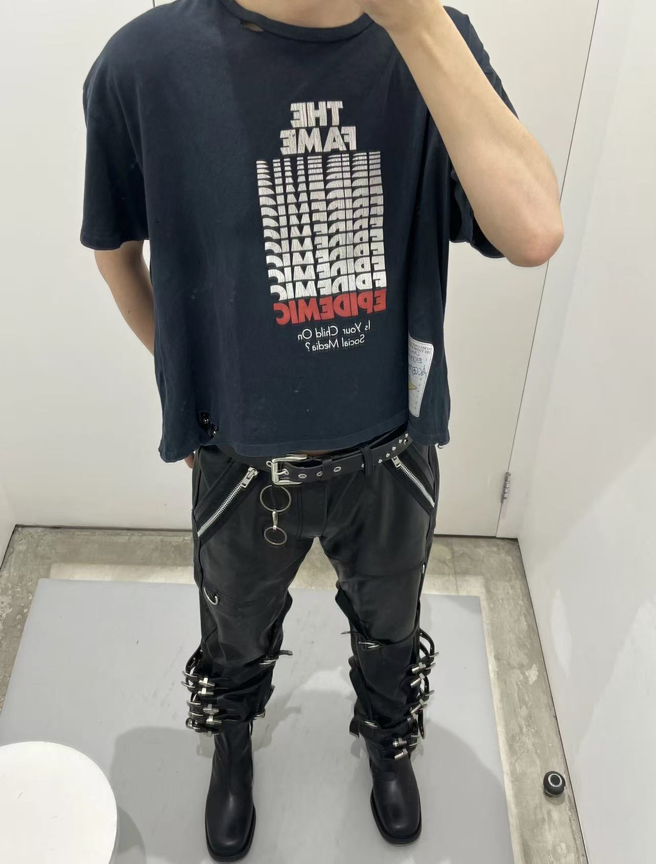 Paly Hollywood Graphic Print Washed T-Shirt