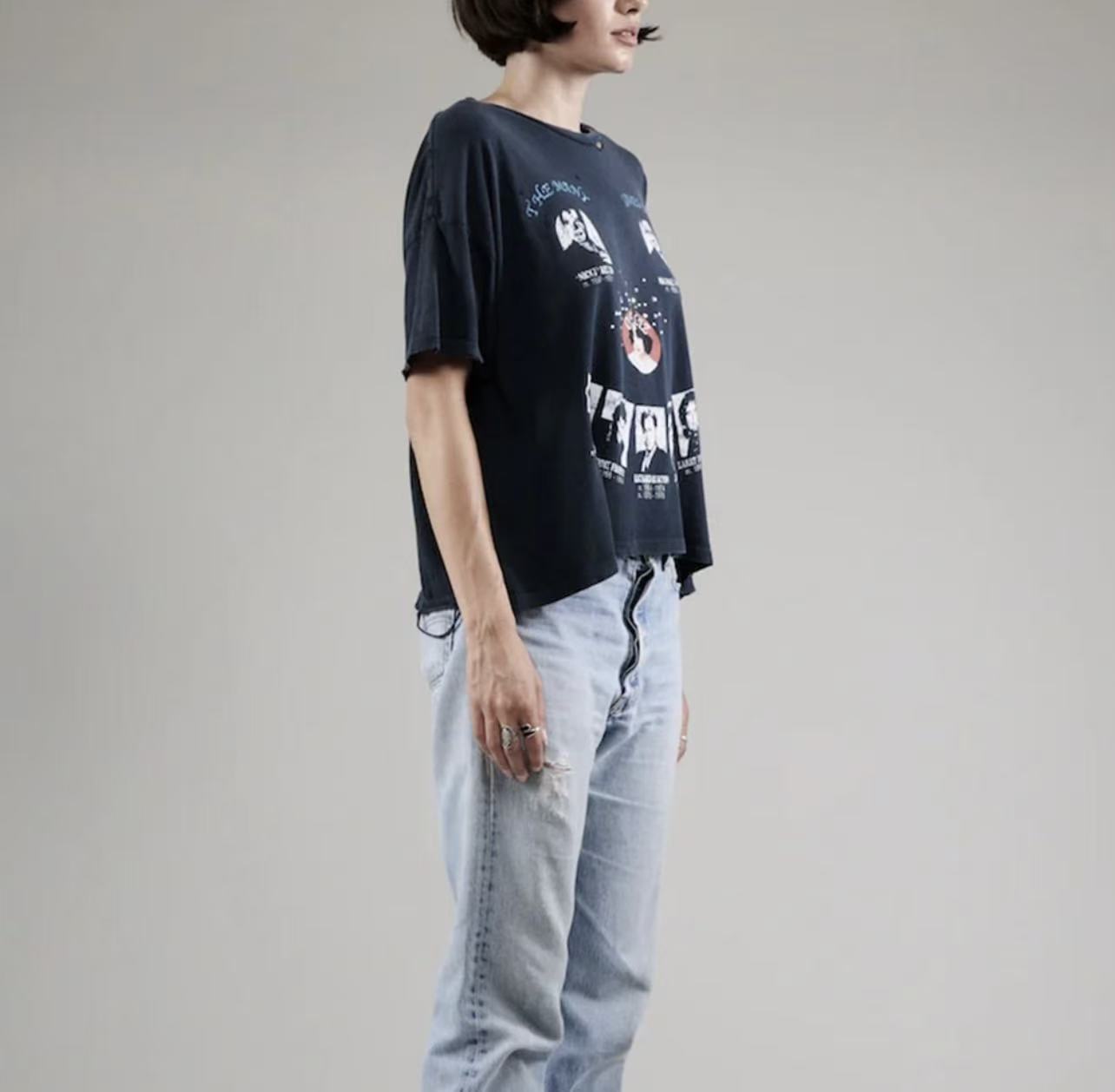 Paly Hollywood Graphic Print Washed T-Shirt