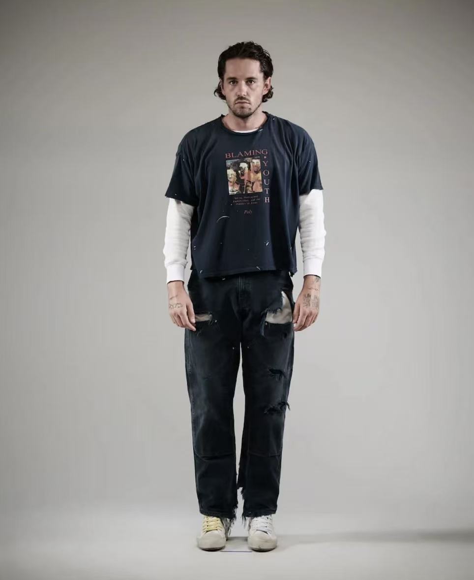Paly Hollywood Distressed Washed T-Shirt