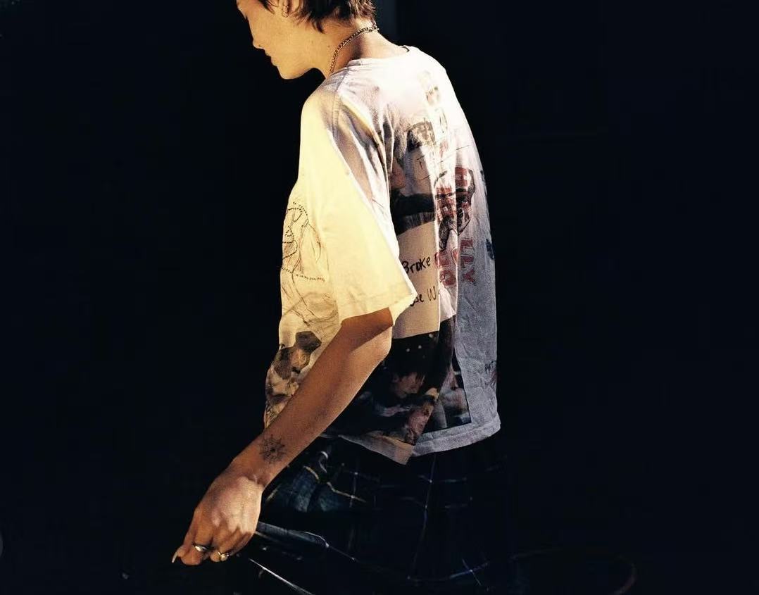 Paly Hollywood Doodle Collage Graphic T-Shirt