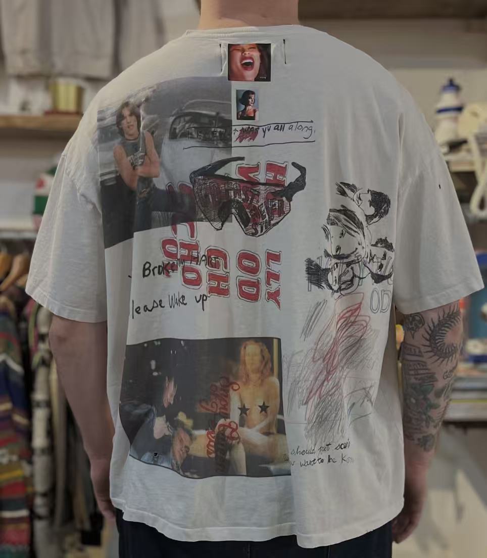 Paly Hollywood Doodle Collage Graphic T-Shirt