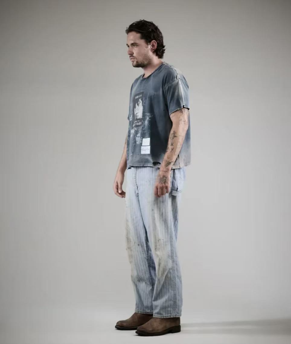 Paly Hollywood Distressed Washed Graphic T-Shirt