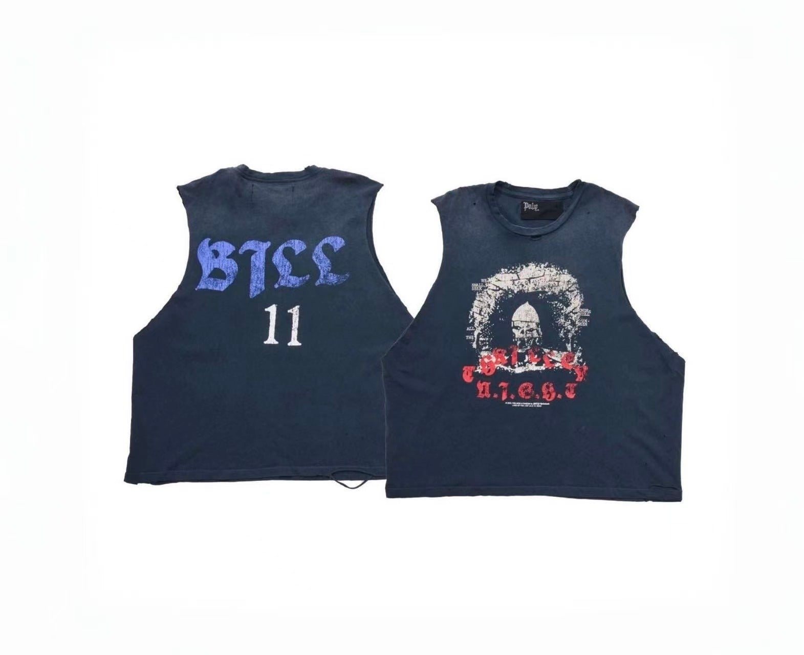 Paly Hollywood Distressed Washed Graphic Tank Top