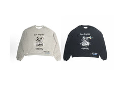 Paly Hollywood Contrast Graphic Fleece Pullover Hoodie
