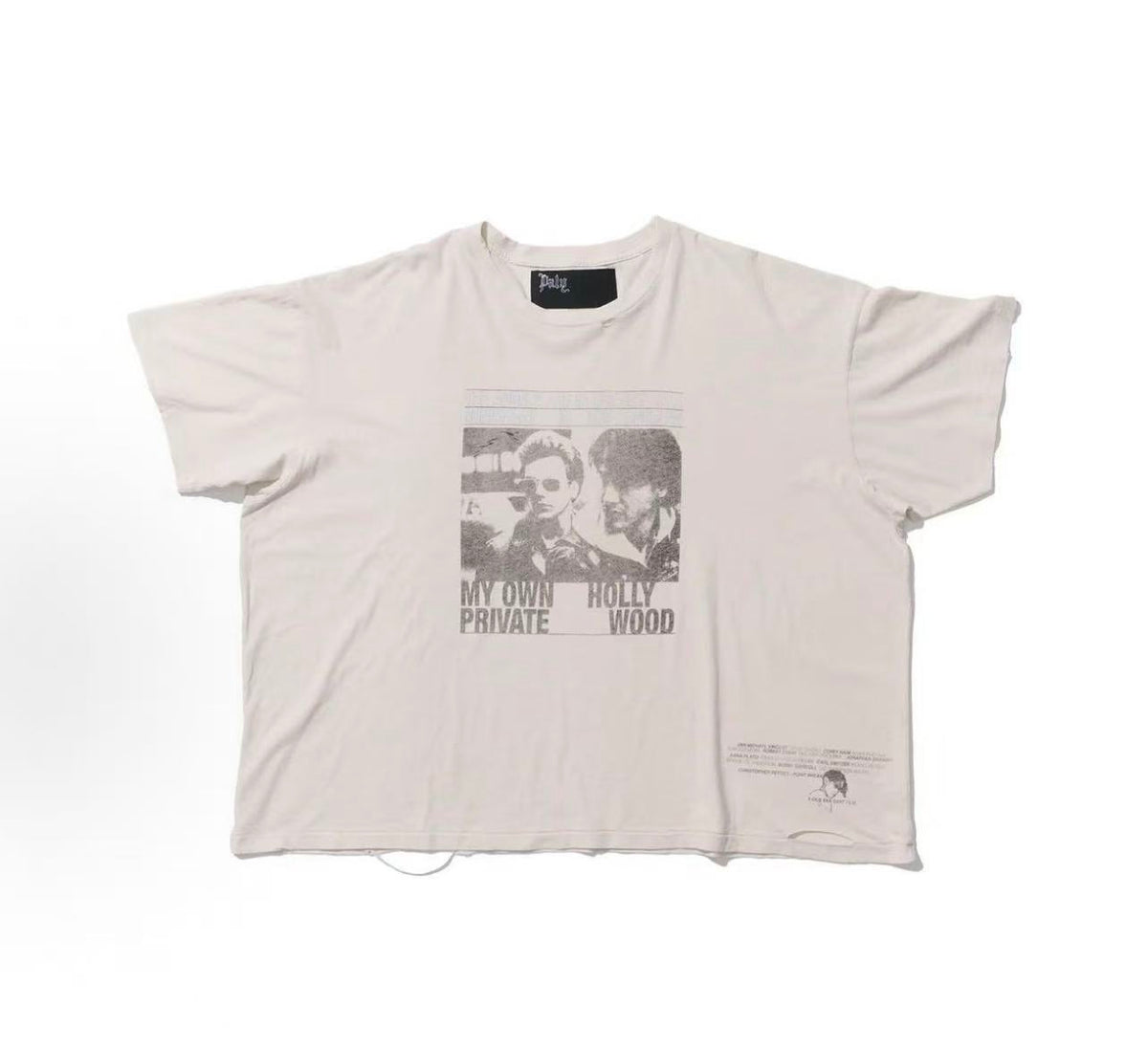 Paly Hollywood Distressed Hem Graphic T-Shirt