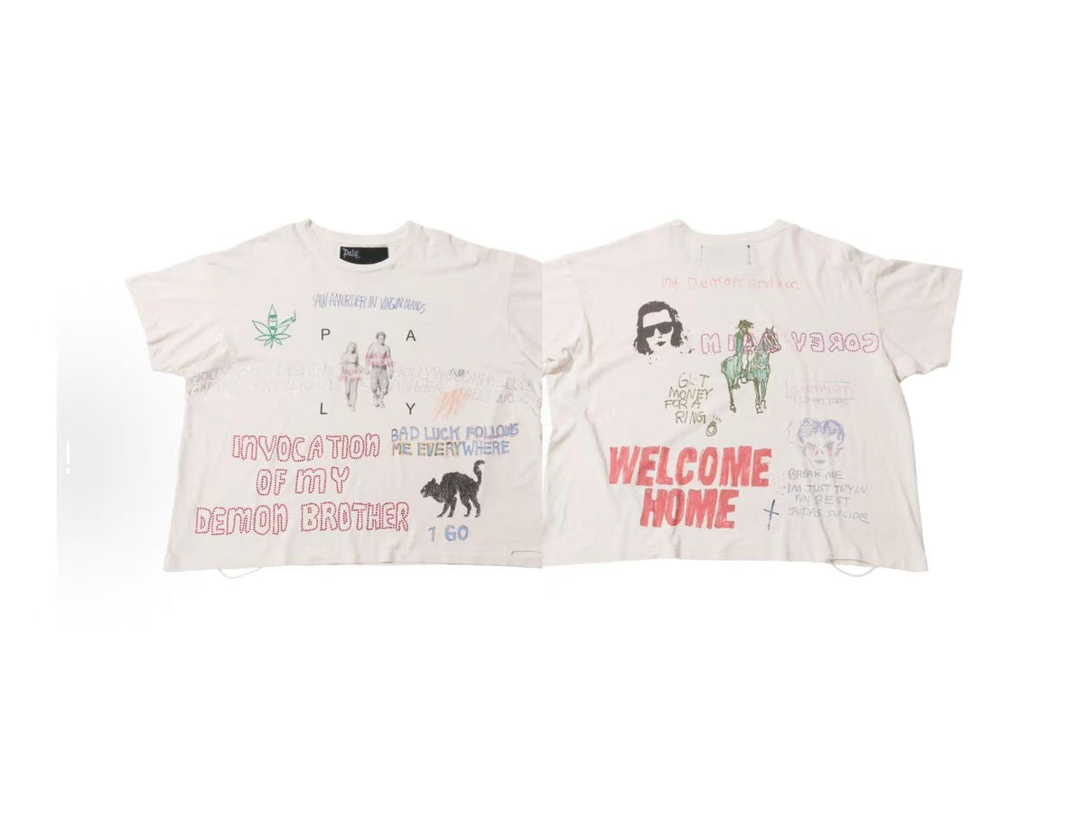Paly Hollywood Graphic Print Vintage T-Shirt