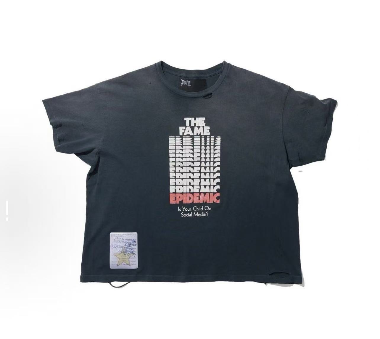 Paly Hollywood Graphic Print Washed T-Shirt