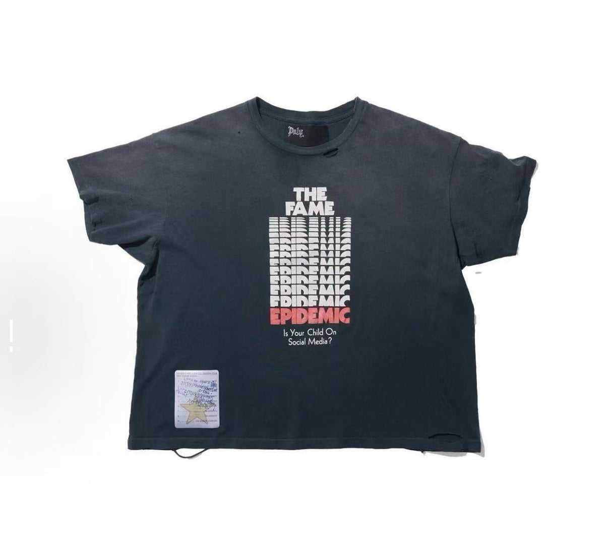 Paly Hollywood Graphic Print Washed T-Shirt