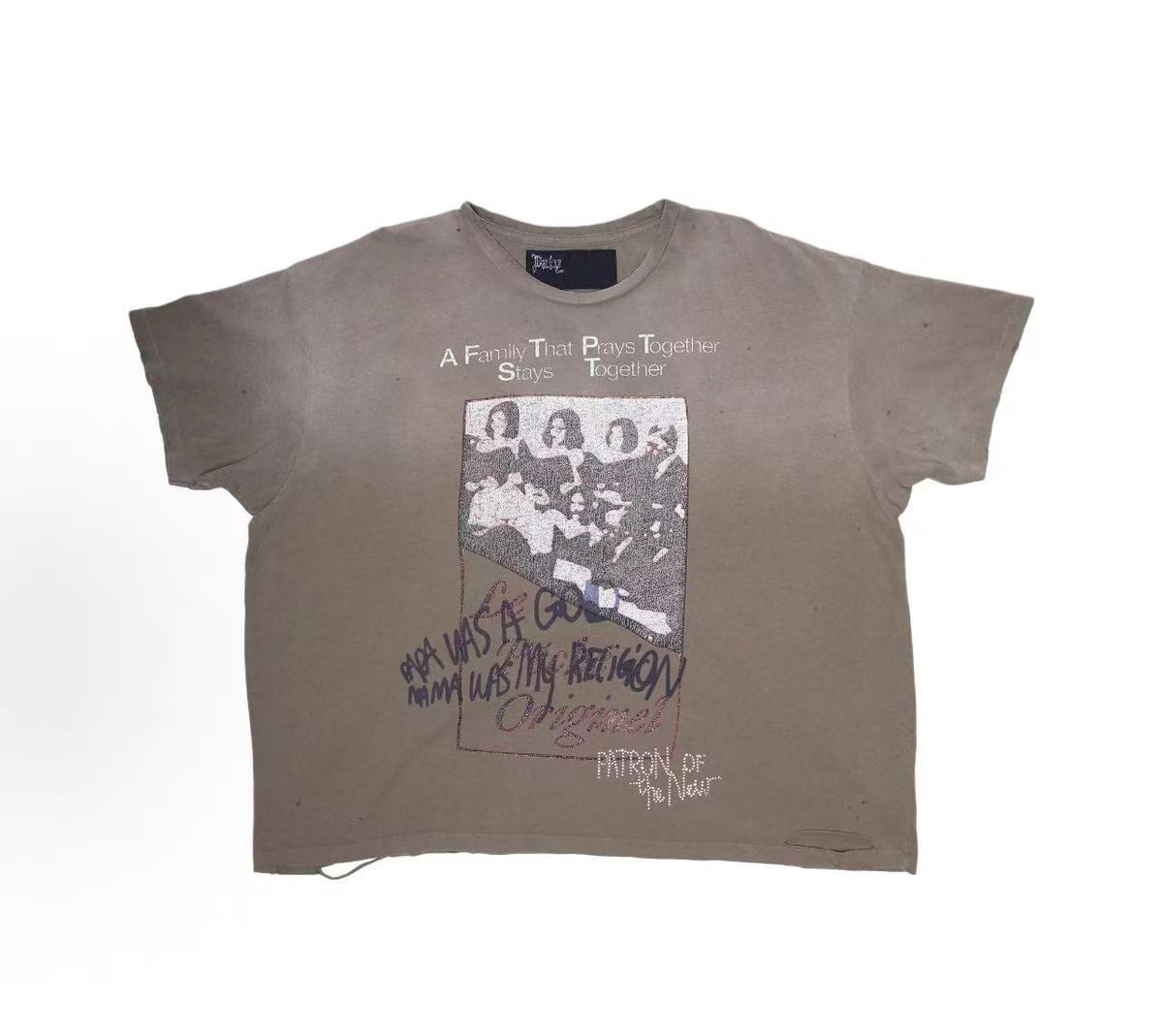 Paly Hollywood Vintage Wash Portrait Graphic T-Shirt