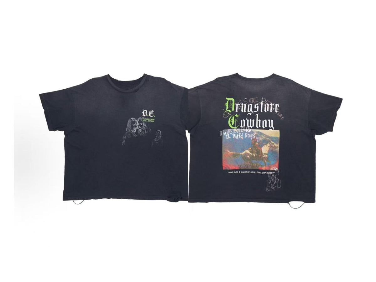 Paly Hollywood Distressed Washed Graphic T-Shirt