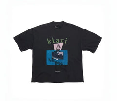 Paly Hollywood Gothic Graphic Print Washed T-Shirt