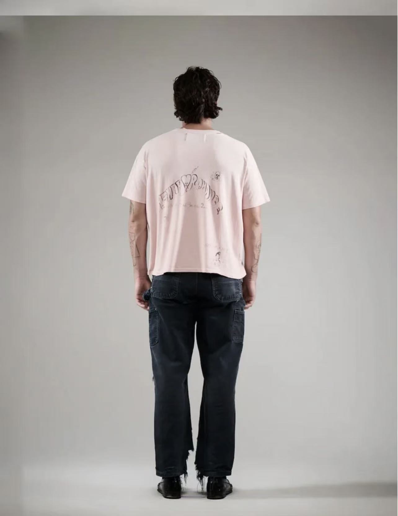 Paly Hollywood Distressed Washed Graphic T-Shirt