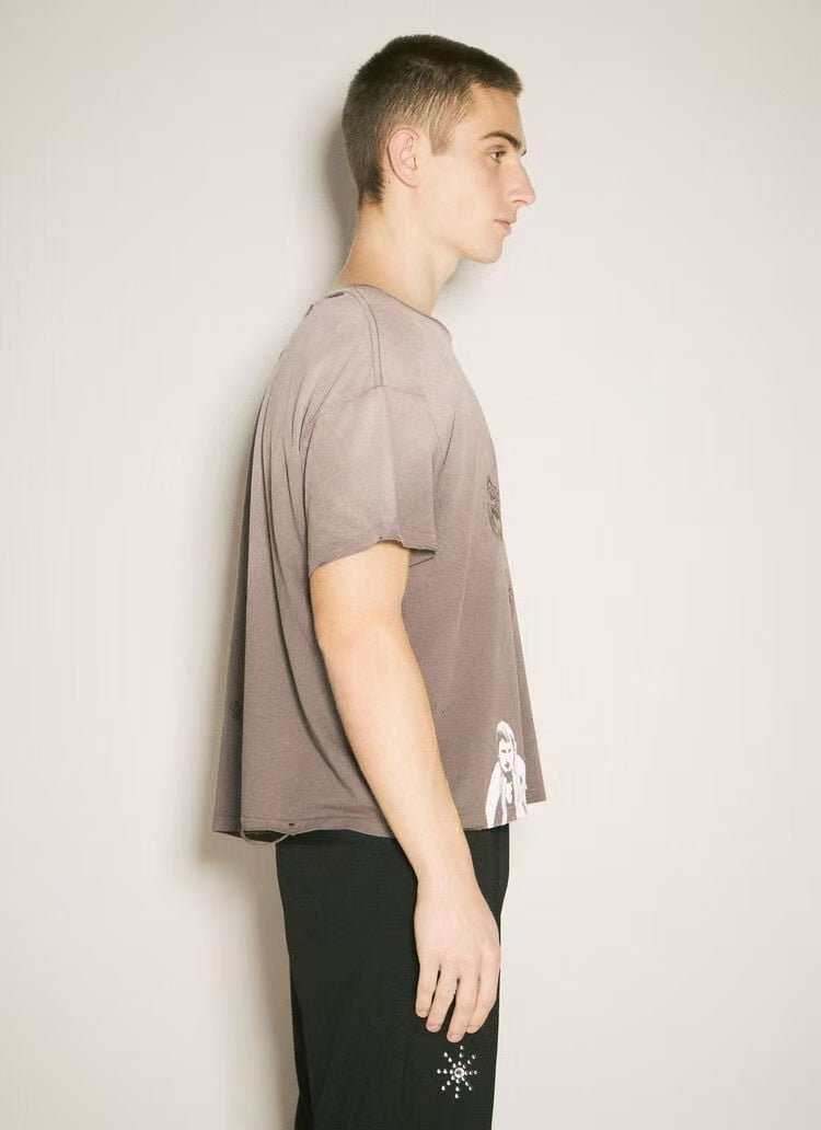 Paly Hollywood Vintage Wash Collage Graphic T-Shirt