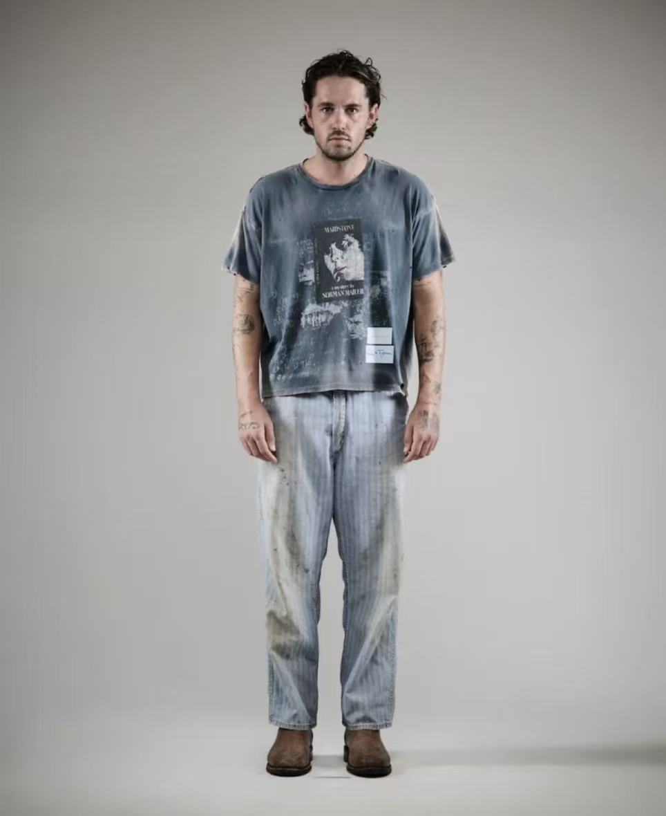 Paly Hollywood Distressed Washed Graphic T-Shirt
