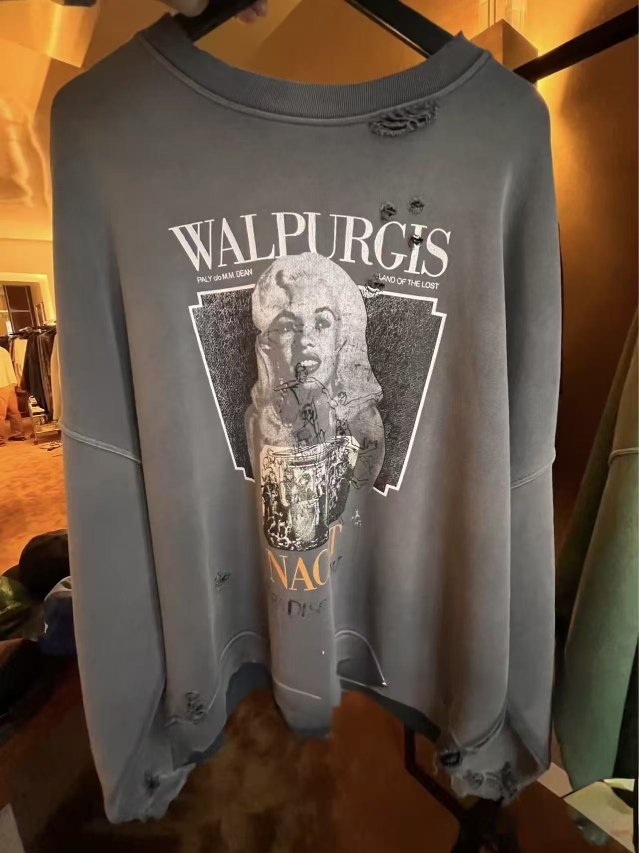 Paly Hollywood Minimal Logo Graphic Crewneck Sweatshirt