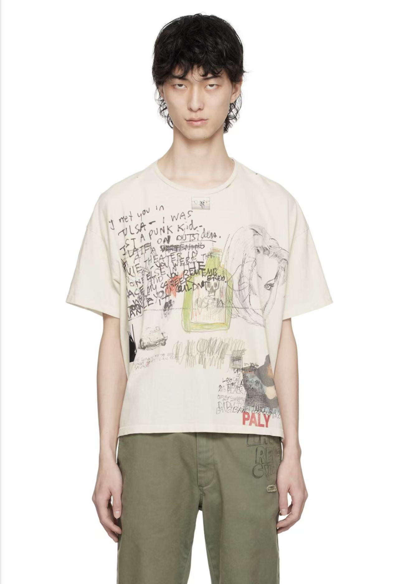 Paly Hollywood Doodle Collage Graphic T-Shirt