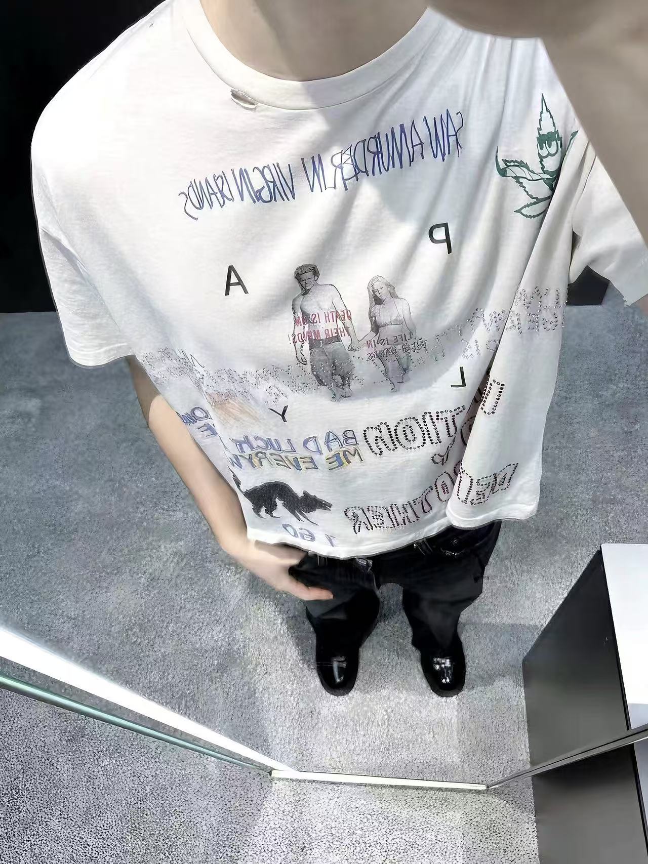 Paly Hollywood Graphic Print Vintage T-Shirt