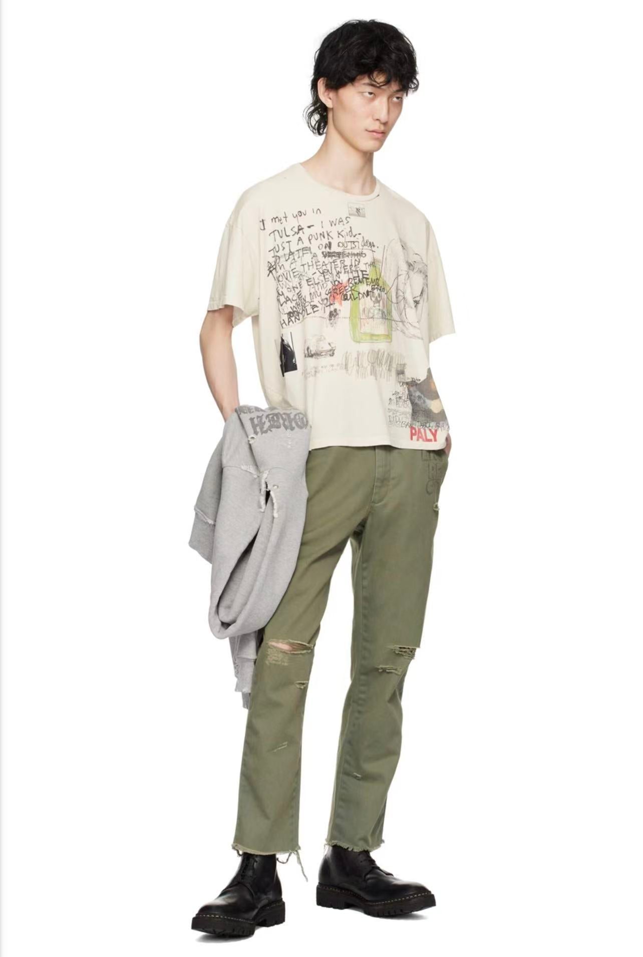 Paly Hollywood Doodle Collage Graphic T-Shirt