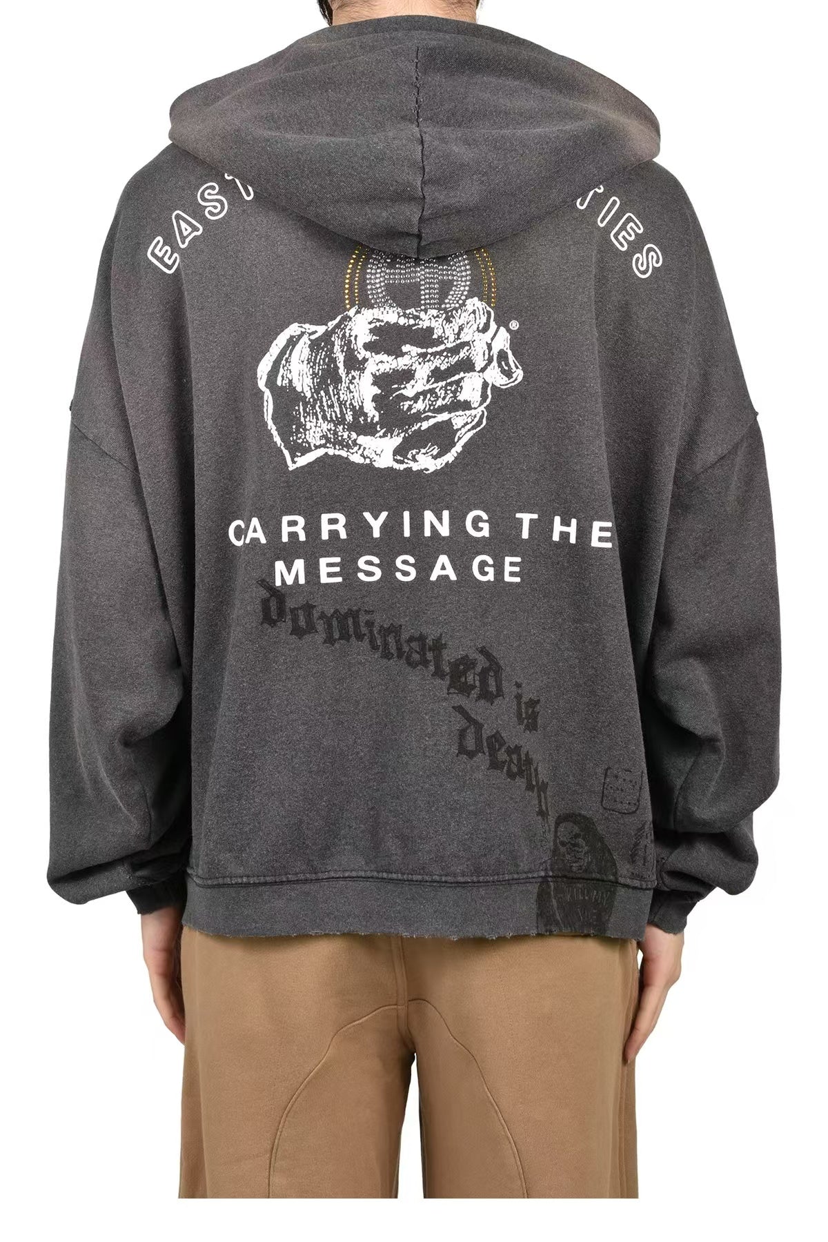 Paly Hollywood Distressed Washed Graphic Hoodie