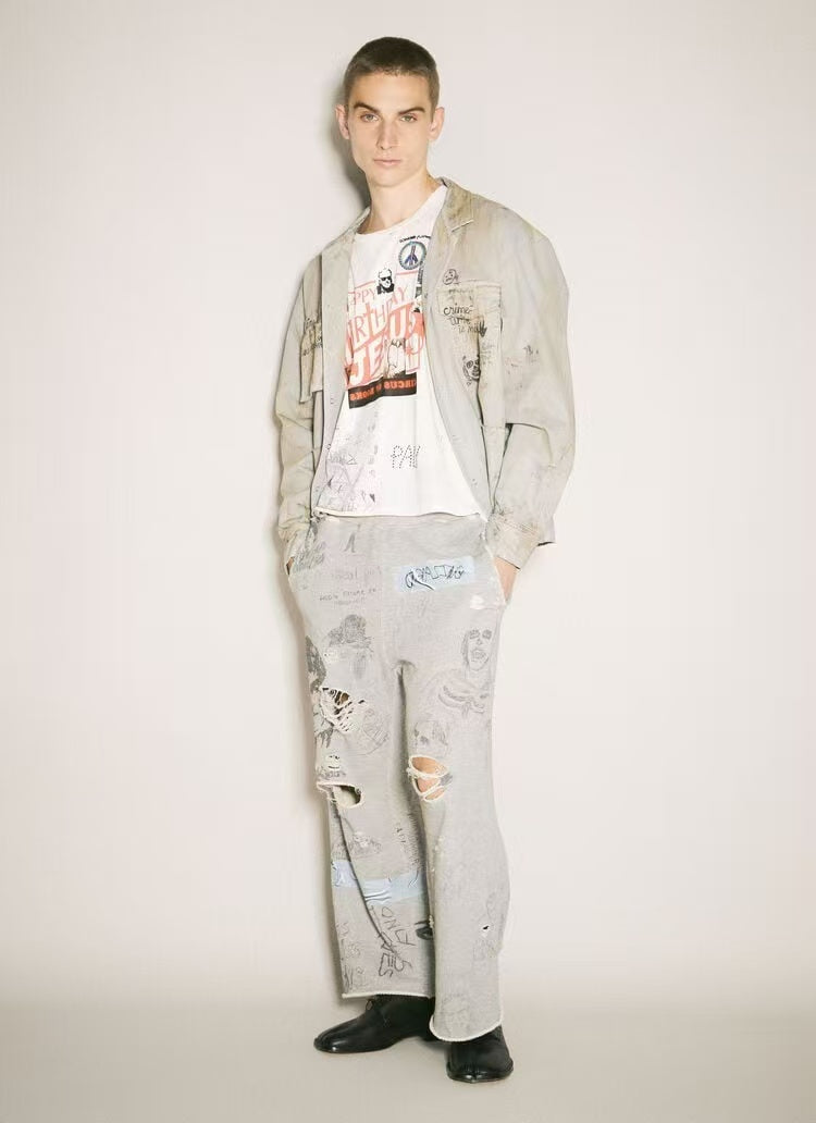 Paly Hollywood Handwritten Graphic Print T-Shirt