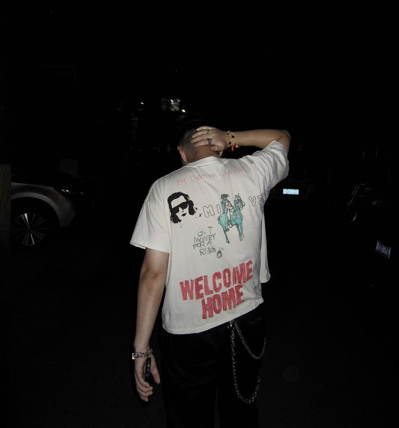 Paly Hollywood Graphic Print Vintage T-Shirt