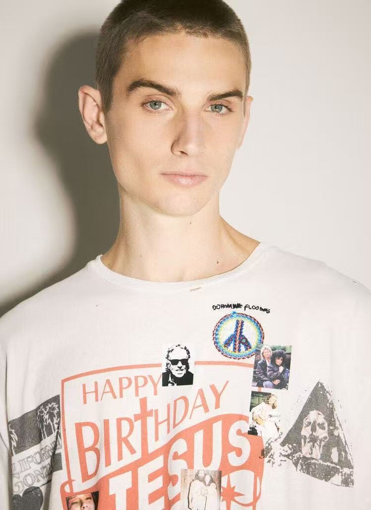 Paly Hollywood Handwritten Graphic Print T-Shirt