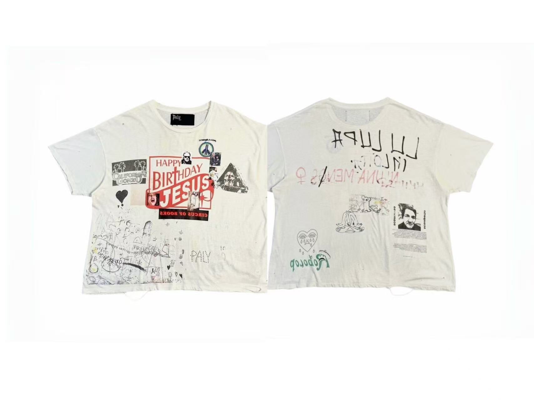 Paly Hollywood Handwritten Graphic Print T-Shirt