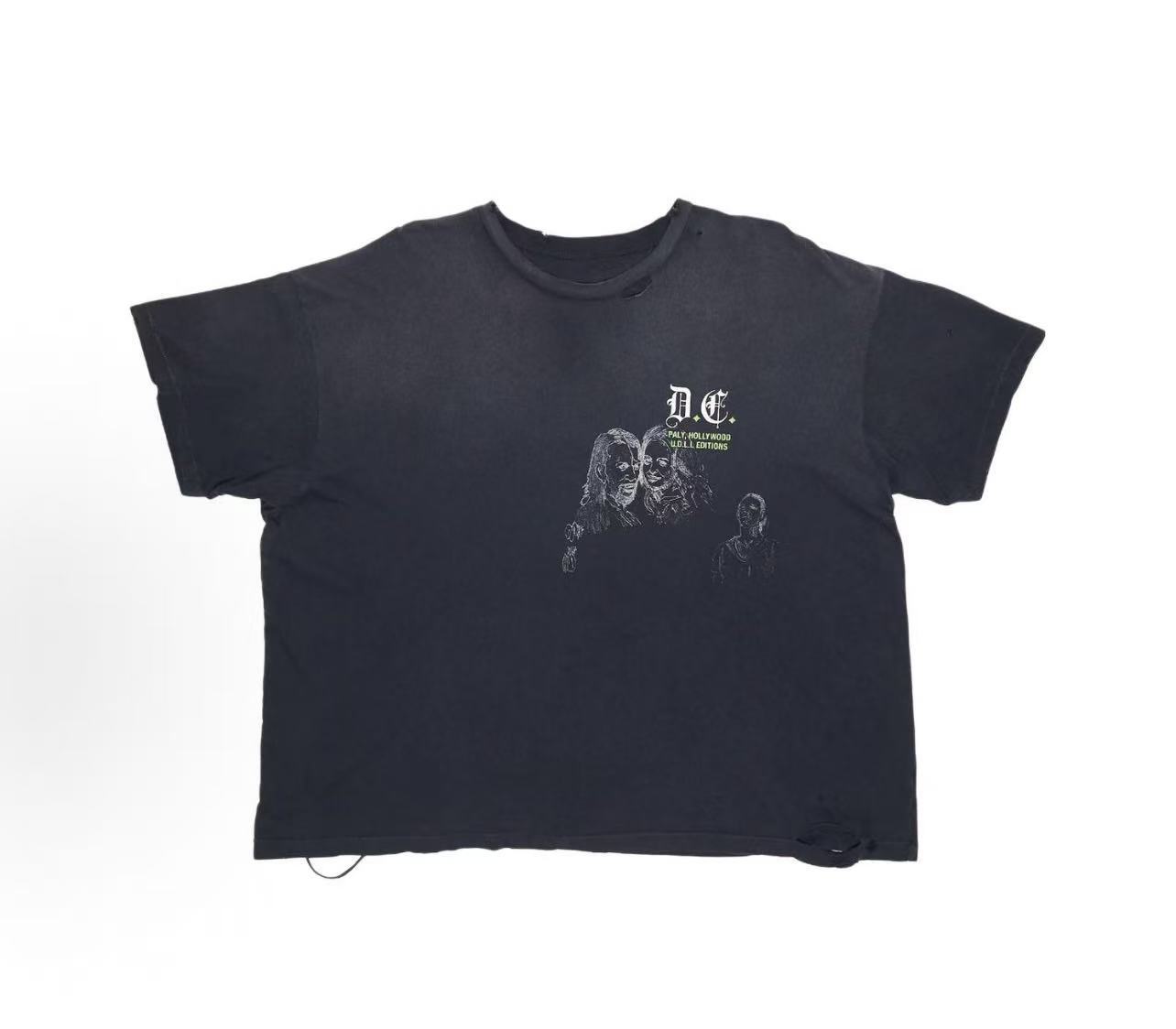 Paly Hollywood Distressed Washed Graphic T-Shirt